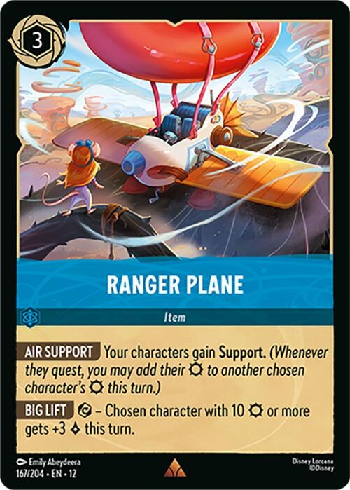 Image for Ranger Plane (167/204) [Wilds Unknown] - Disney Lorcana