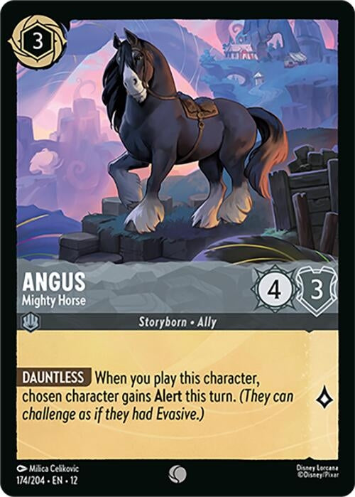 Image for Angus - Mighty Horse (174/204) (Cold Foil) [Wilds Unknown] - Disney Lorcana