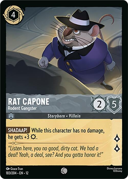 Image for Rat Capone - Rodent Gangster (183/204) (Cold Foil) [Wilds Unknown] - Disney Lorcana