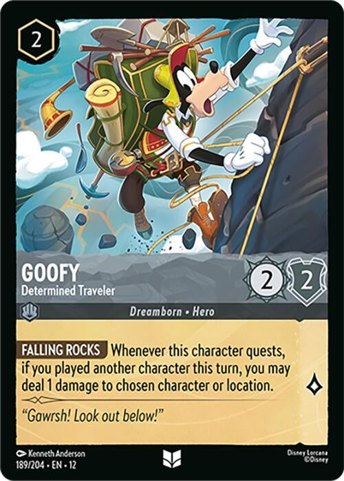 Image for Goofy - Determined Traveler (189/204) (Cold Foil) [Wilds Unknown] - Disney Lorcana