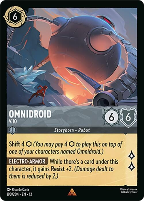 Image for Omnidroid - V.10 (190/204) (Cold Foil) [Wilds Unknown] - Disney Lorcana