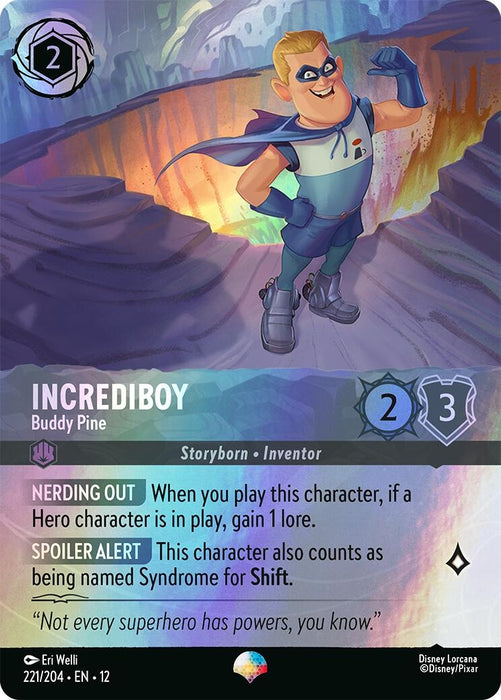 Image for Incrediboy - Buddy Pine (Epic) (221/204) (Holofoil) [Wilds Unknown] - Disney Lorcana