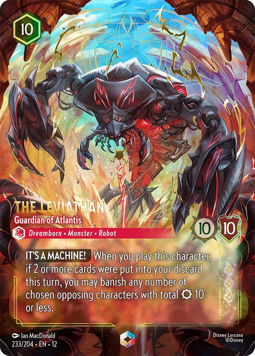 Image for The Leviathan - Guardian of Atlantis (Enchanted) (233/204) (Holofoil) [Wilds Unknown] - Disney Lorcana