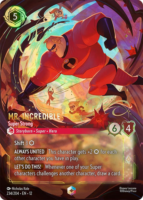 Image for Mr. Incredible - Super Strong (Enchanted) (234/204) (Holofoil) [Wilds Unknown] - Disney Lorcana
