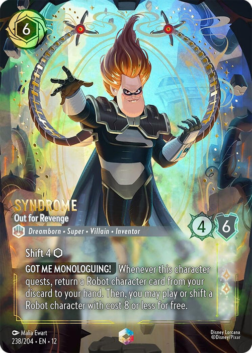 Image for Syndrome - Out for Revenge (Enchanted) (238/204) (Holofoil) [Wilds Unknown] - Disney Lorcana