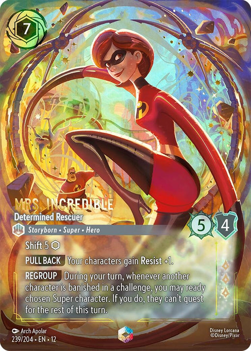 Image for Mrs. Incredible - Determined Rescuer (Enchanted) (239/204) (Holofoil) [Wilds Unknown] - Disney Lorcana