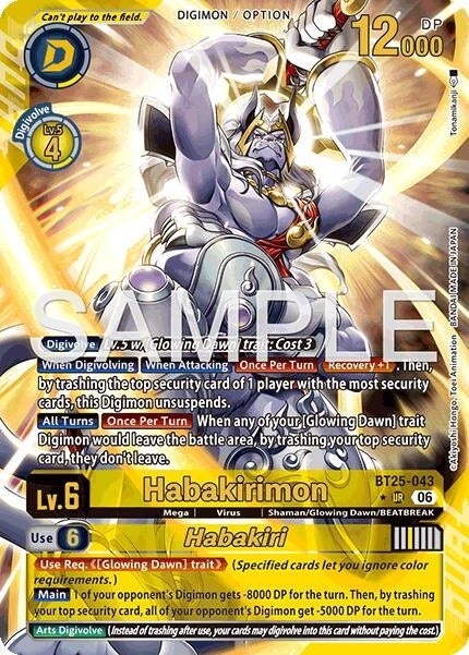Image for Habakirimon // Habakiri (Alternate Art) (BT25-043 UR) (Foil) [Dual Revolution] - Digimon Card Game