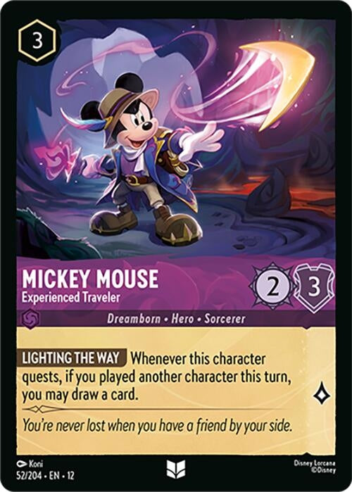Image for Mickey Mouse - Experienced Traveler (52/204) [Wilds Unknown] - Disney Lorcana