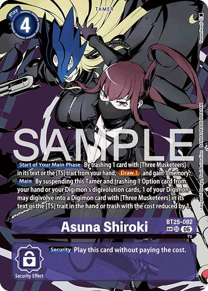 Image for Asuna Shiroki (SP) (BT25-092 SR) (Foil) [Dual Revolution] - Digimon Card Game