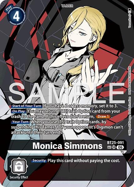 Image for Monica Simmons (SP) (BT25-091 SR) (Foil) [Dual Revolution] - Digimon Card Game