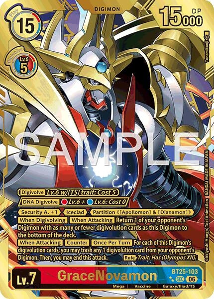 Image for GraceNovamon (Rare Pull) (BT25-103 SEC) (Foil) [Dual Revolution] - Digimon Card Game