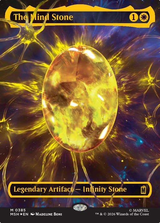 Image for The Mind Stone (Borderless) (Cosmic Foil) (385) (Foil) [Marvel Super Heroes] - Magic: The Gathering