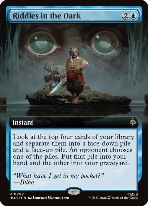 Image for Riddles in the Dark (Extended Art) (292) (Foil) [The Hobbit] (HOB) - Magic: The Gathering