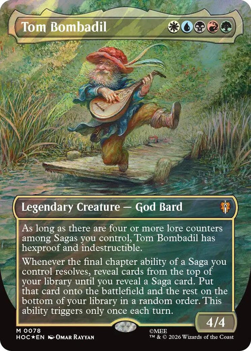 Image for Tom Bombadil (Borderless) (Surge Foil) (78) (Foil) [The Hobbit: Eternal-Legal] (HOC) - Magic: The Gathering