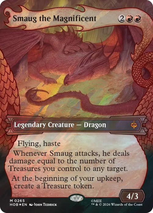 Image for Smaug the Magnificent (Showcase) (Surge Foil) (265) (Foil) [The Hobbit] (HOB) - Magic: The Gathering