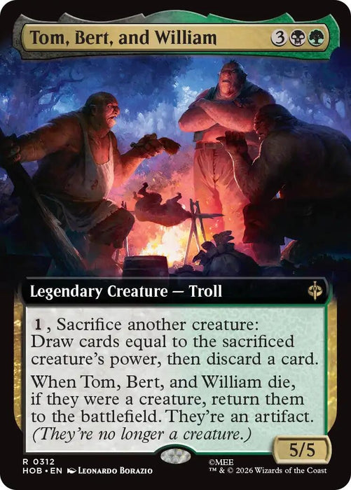Image for Tom, Bert, and William (Extended Art) (312) [The Hobbit] (HOB) - Magic: The Gathering