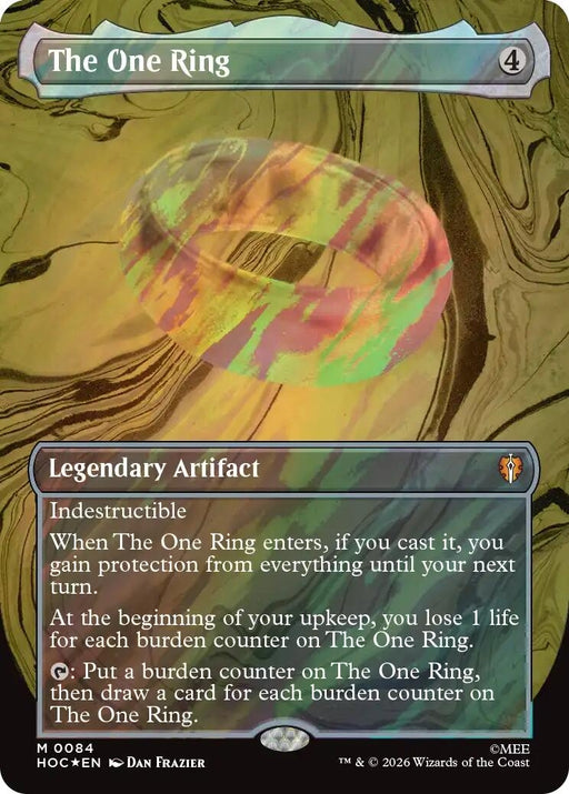 Image for The One Ring (Borderless) (Surge Foil) (84) (Foil) [The Hobbit: Eternal-Legal] (HOC) - Magic: The Gathering