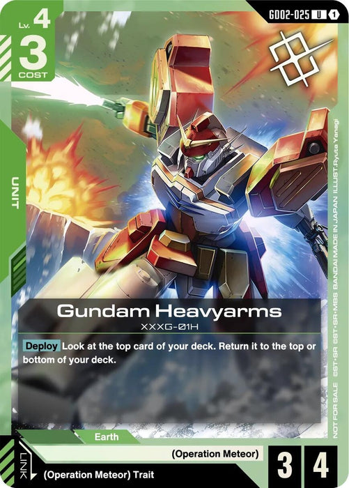 Image for Gundam Heavyarms (Judge Pack 02) (GD02-025) (Holofoil) [Gundam Promotional Cards] (GCG-PR) - Gundam Card Game