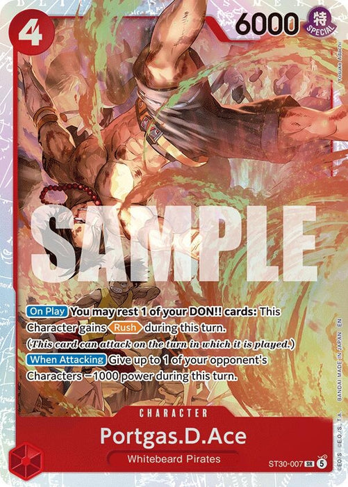 Image for Portgas.D.Ace (007) (ST30-007) (Foil) [Starter Deck EX: Luffy & Ace] - One Piece Card Game