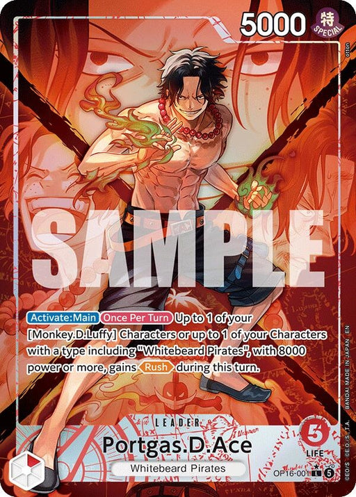 Image for Portgas.D.Ace (001) (Alternate Art) (OP16-001) (Foil) [The Time of Battle] - One Piece Card Game