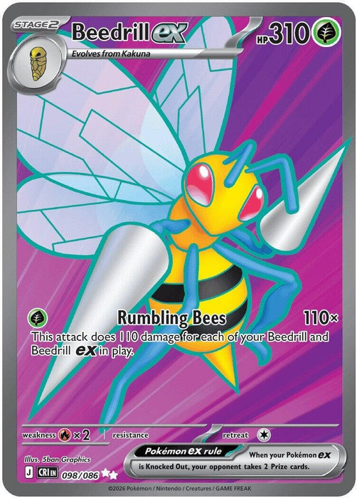 Beedrill ex (098/086) (Holofoil) [ME04: Chaos Rising]