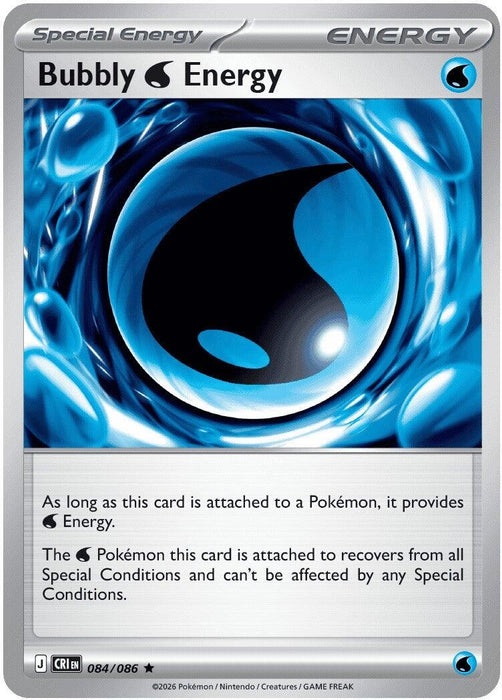 Bubbly Water Energy (084/086) (Reverse Holofoil) [ME04: Chaos Rising]