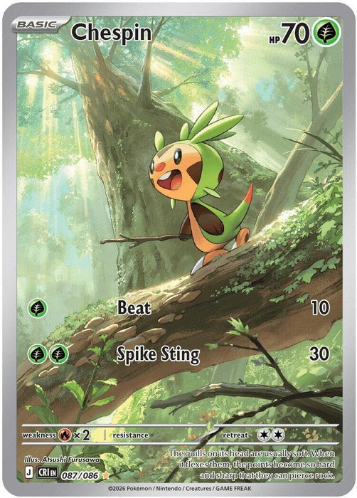 Chespin (087/086) (Holofoil) [ME04: Chaos Rising]