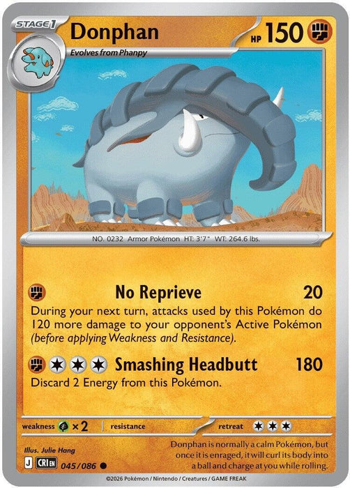 Donphan (045/086) (Reverse Holofoil) [ME04: Chaos Rising]