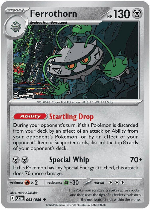 Ferrothorn (063/086) (Reverse Holofoil) [ME04: Chaos Rising]