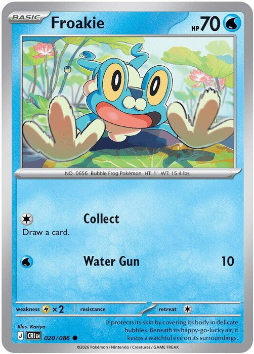 Froakie (020/086) (Reverse Holofoil) [ME04: Chaos Rising]