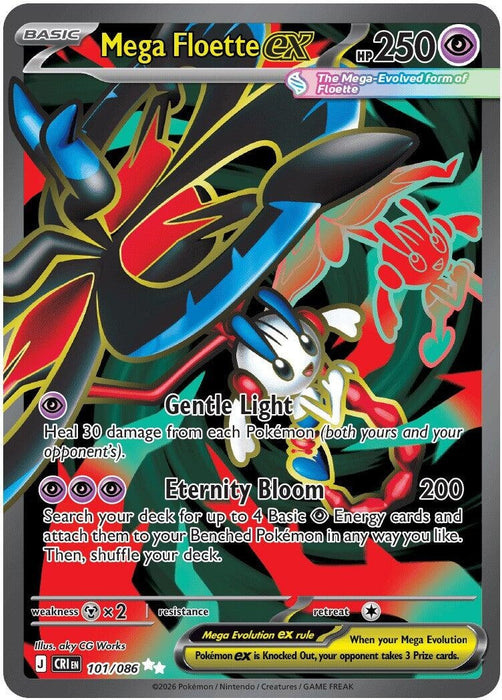 Mega Floette ex (101/086) (Holofoil) [ME04: Chaos Rising]