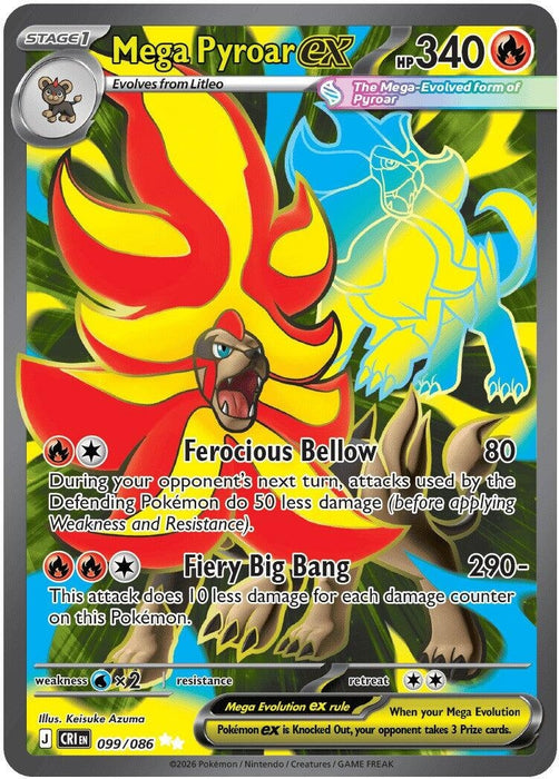Mega Pyroar ex (099/086) (Holofoil) [ME04: Chaos Rising]