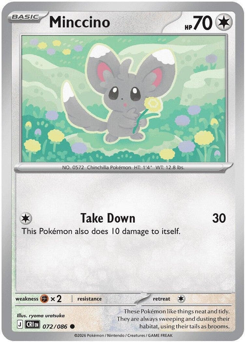 Minccino (072/086) (Reverse Holofoil) [ME04: Chaos Rising]