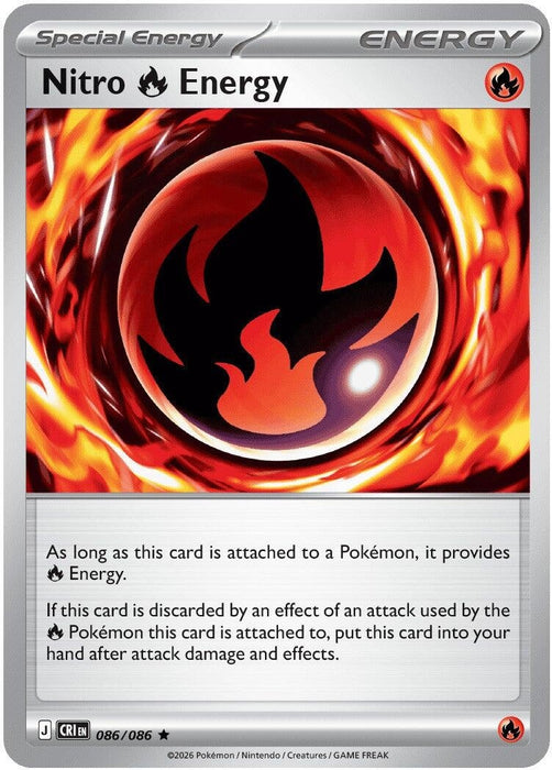 Nitro Fire Energy (086/086) (Reverse Holofoil) [ME04: Chaos Rising]