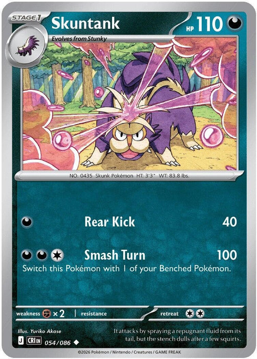 Skuntank (054/086) (Reverse Holofoil) [ME04: Chaos Rising]