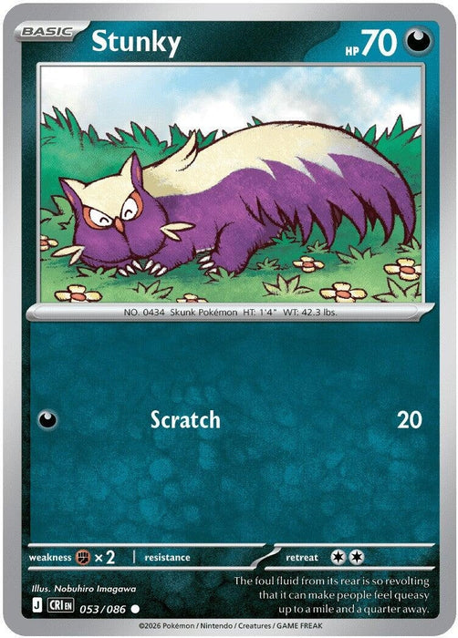 Stunky (053/086) (Reverse Holofoil) [ME04: Chaos Rising]