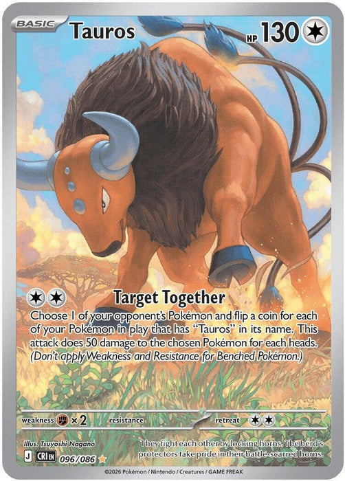 Tauros (096/086) (Holofoil) [ME04: Chaos Rising]