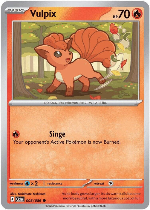 Vulpix (008/086) (Reverse Holofoil) [ME04: Chaos Rising]
