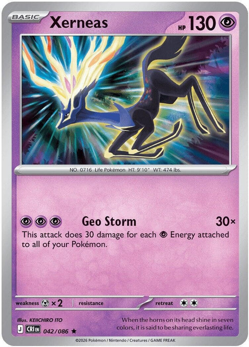 Xerneas (042/086) (Reverse Holofoil) [ME04: Chaos Rising]