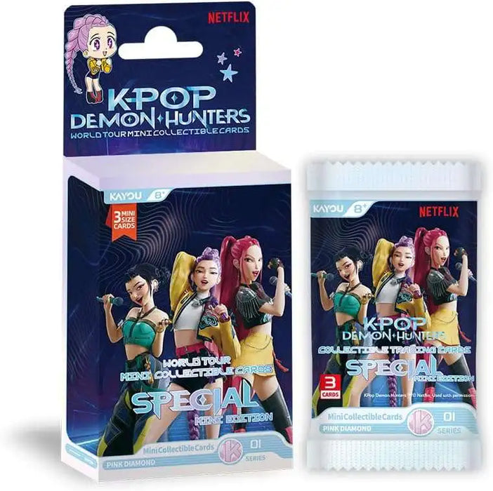 KPop Demon Hunters Series 1 Pink Diamond Special Mini Edition Trading Card Pack [3 Cards]