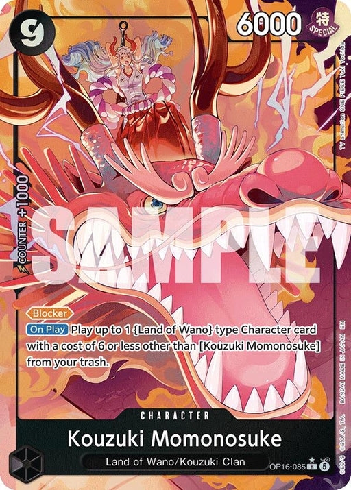 Image for Kouzuki Momonosuke (085) (Alternate Art) (OP16-085) (Foil) [The Time of Battle] - One Piece Card Game