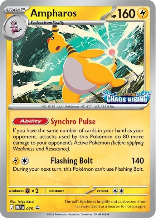 Image for Ampharos - 075 (075) (Holofoil) [ME: Mega Evolution Promo] - Pokemon