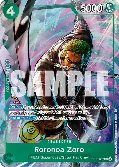 Image for Roronoa Zoro (Premium Card Collection -Best Selection Vol. 6-) (OP13-037) (Foil) [One Piece Promotion Cards] (OP-PR) - One Piece Card Game