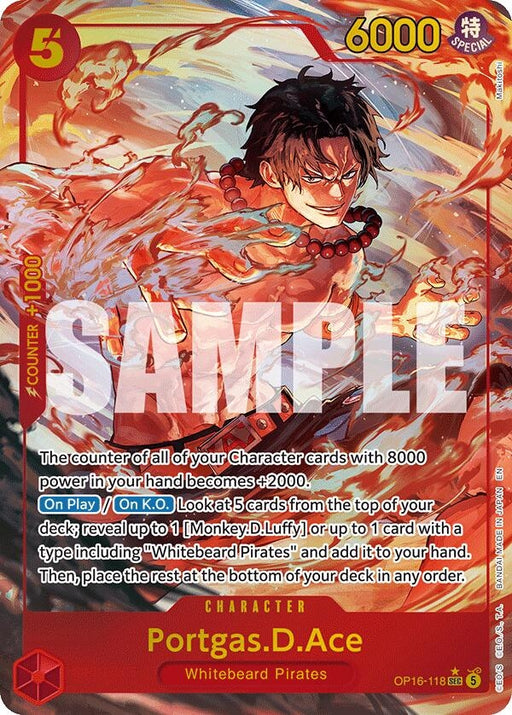 Image for Portgas.D.Ace (118) (Alternate Art) (OP16-118) (Foil) [The Time of Battle] - One Piece Card Game