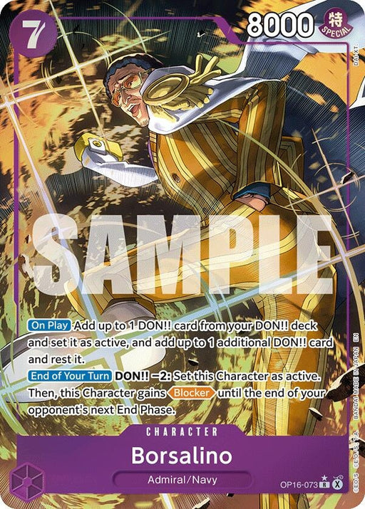 Image for Borsalino (Alternate Art) (OP16-073) (Foil) [The Time of Battle] - One Piece Card Game
