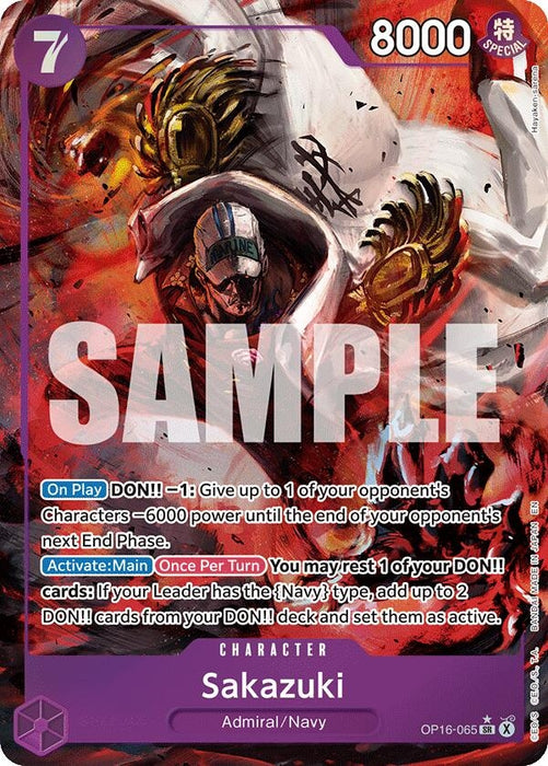 Image for Sakazuki (Alternate Art) (OP16-065) (Foil) [The Time of Battle] - One Piece Card Game