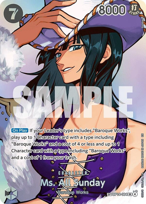 Image for Ms. All Sunday (SP) (OP14-084) (Foil) [The Time of Battle] - One Piece Card Game