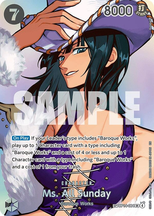 Image for Ms. All Sunday (SP) (OP14-084) (Foil) [The Time of Battle] - One Piece Card Game