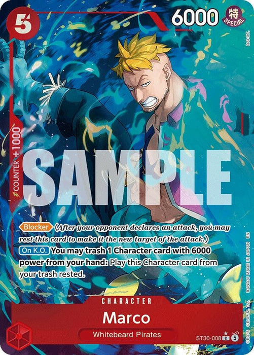 Image for Marco (Full Art) (ST30-008) (Foil) [Starter Deck EX: Luffy & Ace] - One Piece Card Game