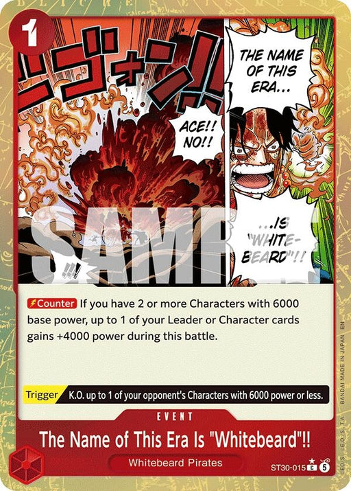 Image for The Name of This Era Is "Whitebeard"!! (Parallel) (ST30-015) (Foil) [Starter Deck EX: Luffy & Ace] - One Piece Card Game